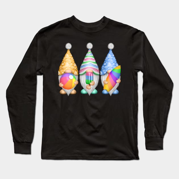 Summertime Gnomes Long Sleeve T-Shirt by Imp's Dog House